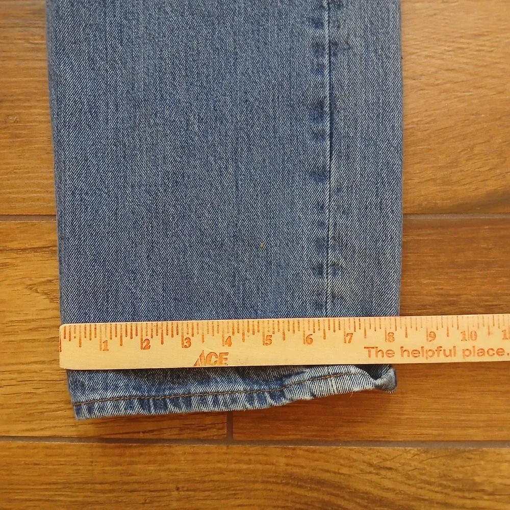 Levi's 501 Jeans Mens 40x32 (FITS 38x30) Blue Denim Button Fly Straight Leg
